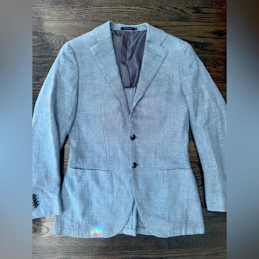 Suit Supply men’s wool blend light blue Blazer